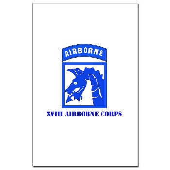 18ABC - M01 - 02 - SSI - XVIII Airborne Corps with Text Mini Poster Print