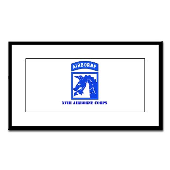 18ABC - M01 - 02 - SSI - XVIII Airborne Corps with Text Small Framed Print