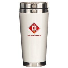 18EB - M01 - 03 - SSI - 18th Engineer Brigade with Text - Ceramic Travel Mug