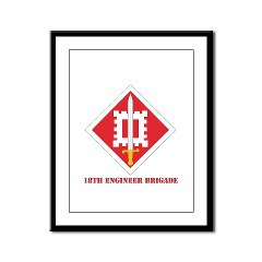 18EB - M01 - 02 - SSI - 18th Engineer Brigade with Text - Framed Panel Print