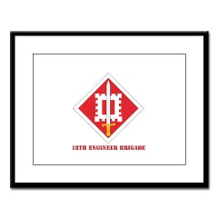 18EB - M01 - 02 - SSI - 18th Engineer Brigade with Text - Large Framed Print - Click Image to Close
