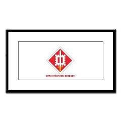 18EB - M01 - 02 - SSI - 18th Engineer Brigade with Text - Small Framed Print - Click Image to Close