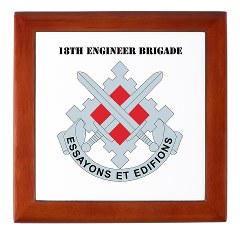 18EB - M01 - 03 - DUI - 18th Engineer Brigade with Text Keepsake Box