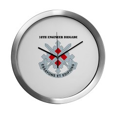 18EB - M01 - 03 - DUI - 18th Engineer Brigade with Text Modern Wall Clock