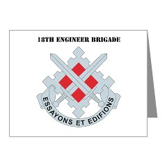 18EB - M01 - 02 - DUI - 18th Engineer Brigade with Text Note Cards (Pk of 20) - Click Image to Close