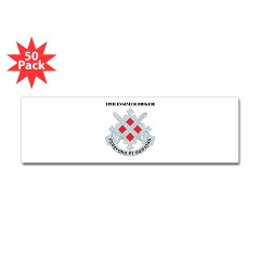 18EB - M01 - 01 - DUI - 18th Engineer Brigade with text Sticker (Bumper 50 pk)