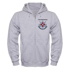 18EB - A01 - 03 - DUI - 18th Engineer Brigade with text Zip Hoodie