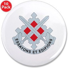 18EB - M01 - 01 - DUI - 18th Engineer Brigade 3.5" Button (10 pack) - Click Image to Close