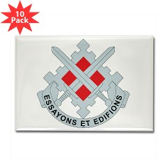 18EB - M01 - 01 - DUI - 18th Engineer Brigade Rectangle Magnet (10 pack)
