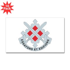 18EB - M01 - 01 - DUI - 18th Engineer Brigade Sticker (Rectangle 10pk)