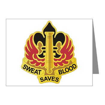 18FB - M01 - 02 - DUI - 18th Fires Brigade Note Cards (Pk of 20)