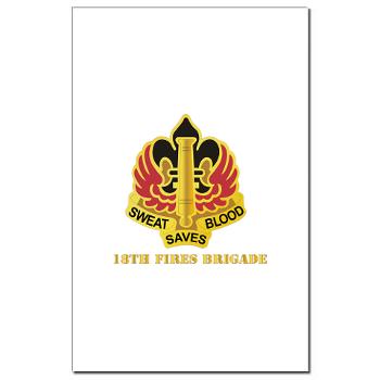 18FB - M01 - 02 - DUI - 18th Fires Brigade with Text Mini Poster Print