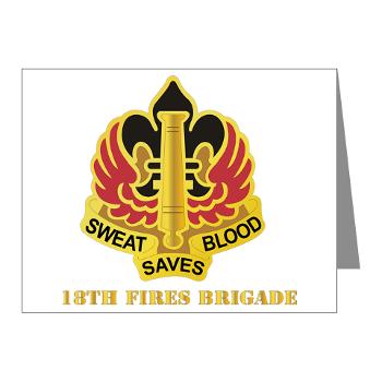 18FB - M01 - 02 - DUI - 18th Fires Brigade with Text Note Cards (Pk of 20)
