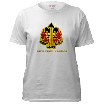 18FB - A01 - 04 - DUI - 18th Fires Brigade with Text Women's T-Shirt - Click Image to Close