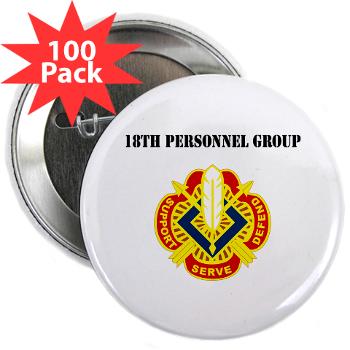 18PG - M01 - 01 - DUI - 18th Personnel Group with Text - 2.25" Button (100 pack)