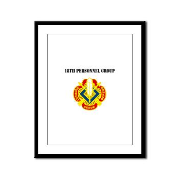 18PG - M01 - 02 - DUI - 18th Personnel Group with Text - Framed Panel Print - Click Image to Close