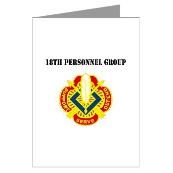 18PG - M01 - 02 - DUI - 18th Personnel Group with Text - Greeting Cards (Pk of 20)