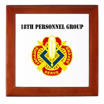 18PG - M01 - 03 - DUI - 18th Personnel Group with Text - Keepsake Box