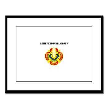 18PG - M01 - 02 - DUI - 18th Personnel Group with Text - Large Framed Print