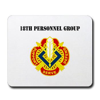 18PG - M01 - 03 - DUI - 18th Personnel Group with Text - Mousepad