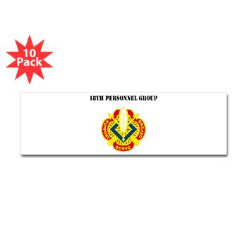 18PG - M01 - 01 - DUI - 18th Personnel Group with Text - Sticker (Bumper 10 pk)
