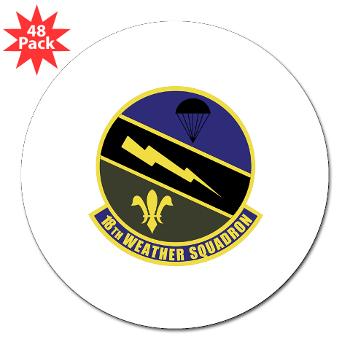18WS - M01 - 01 - 18th Weather Squadron - 3" Lapel Sticker (48 pk) - Click Image to Close