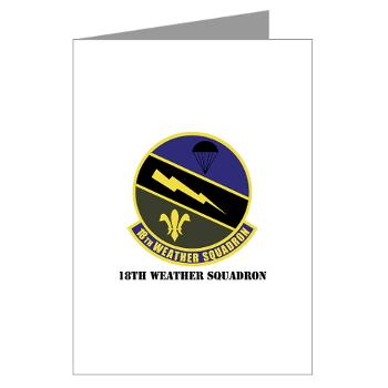 18WS - M01 - 02 - 18th Weather Squadron with Text - Greeting Cards (Pk of 10)
