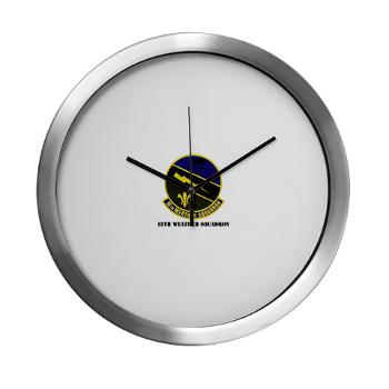 18WS - M01 - 03 - 18th Weather Squadron with Text - Modern Wall Clock