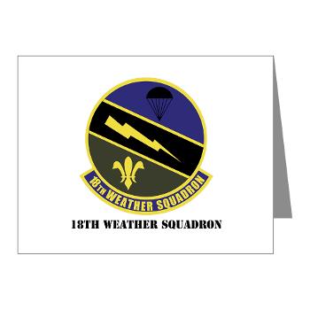 18WS - M01 - 02 - 18th Weather Squadron with Text - Note Cards (Pk of 20)