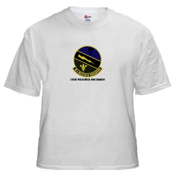 18WS - A01 - 04 - 18th Weather Squadron with Text - White t-Shirt - Click Image to Close