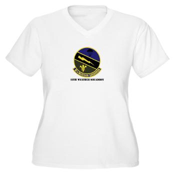 18WS - A01 - 04 - 18th Weather Squadron with Text - Women's V-Neck T-Shirt