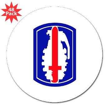191IB - M01 - 01 - SSI - 191st Infantry Brigade - 3" Lapel Sticker (48 pk) - Click Image to Close