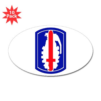 191IB - M01 - 01 - SSI - 191st Infantry Brigade - Sticker (Oval 10 pk) - Click Image to Close