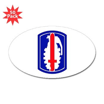 191IB - M01 - 01 - SSI - 191st Infantry Brigade - Sticker (Oval 50 pk) - Click Image to Close