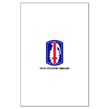 191IB - M01 - 02 - SSI - 191st Infantry Brigade with Text - Large Poster