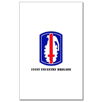 191IB - M01 - 02 - SSI - 191st Infantry Brigade with Text - Mini Poster Print