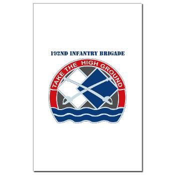 192IB - M01 - 02 - DUI - 192nd Infantry Brigade with Text Mini Poster Print - Click Image to Close