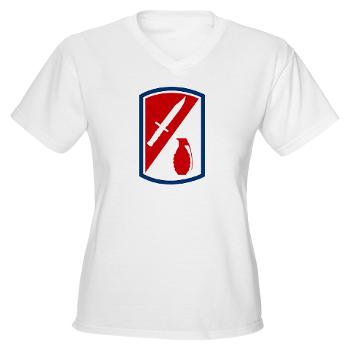 192IB - A01 - 04 - SSI - 192nd Infantry Brigade - Women's V-Neck T-Shirt