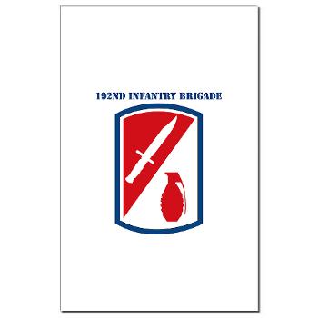 192IB - M01 - 02 - SSI - 192nd Infantry Brigade with text - Mini Poster Print