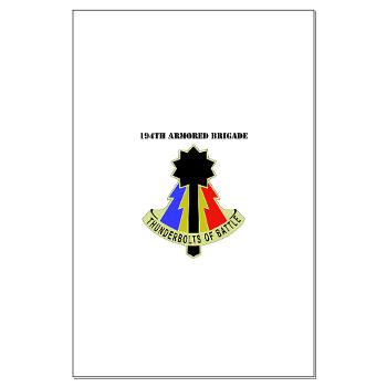 194AB - M01 - 02 - DUI - 194th Armored Brigade with text - Large Poster