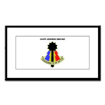194AB - M01 - 02 - DUI - 194th Armored Brigade with text - Small Framed Print - Click Image to Close