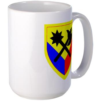 194AB - M01 - 03 - SSI - 194th Armored Brigade with text - Large Mug