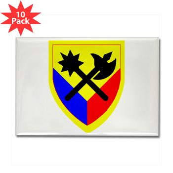 194AB - M01 - 01 - SSI - 194th Armored Brigade with text - Rectangle Magnet (10 pack)