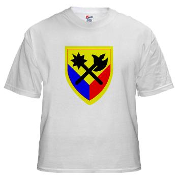 194AB - A01 - 04 - SSI - 194th Armored Brigade - White T-Shirt