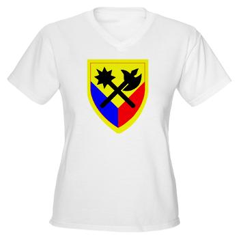 194AB - A01 - 04 - SSI - 194th Armored Brigade - Women's V-Neck T-Shirt