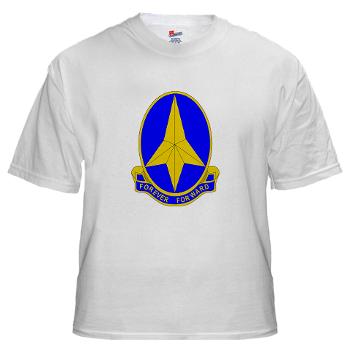 197IB - A01 - 04 - DUI - 197th Infantry Brigade with text - White T-Shirt - Click Image to Close