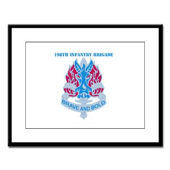 198IB - M01 - 02 - DUI - 198th Infantry Brigade with text - Large Framed Print