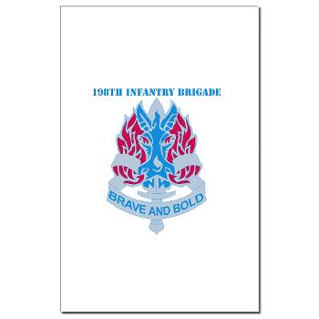 198IB - M01 - 02 - DUI - 198th Infantry Brigade with text - Mini Poster Print