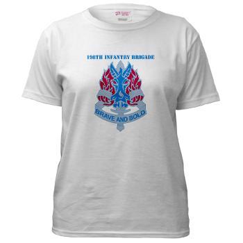 198IB - A01 - 04 - DUI - 198th Infantry Brigade with text - Women's T-Shirt - Click Image to Close
