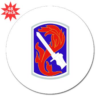 198IB - M01 - 01 - SSI - 198th Infantry Brigade - 3" Lapel Sticker (48 pk)